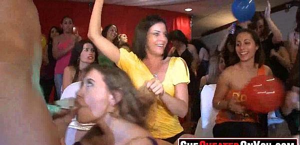  14 Hot milfs at cfnm party caught cheating